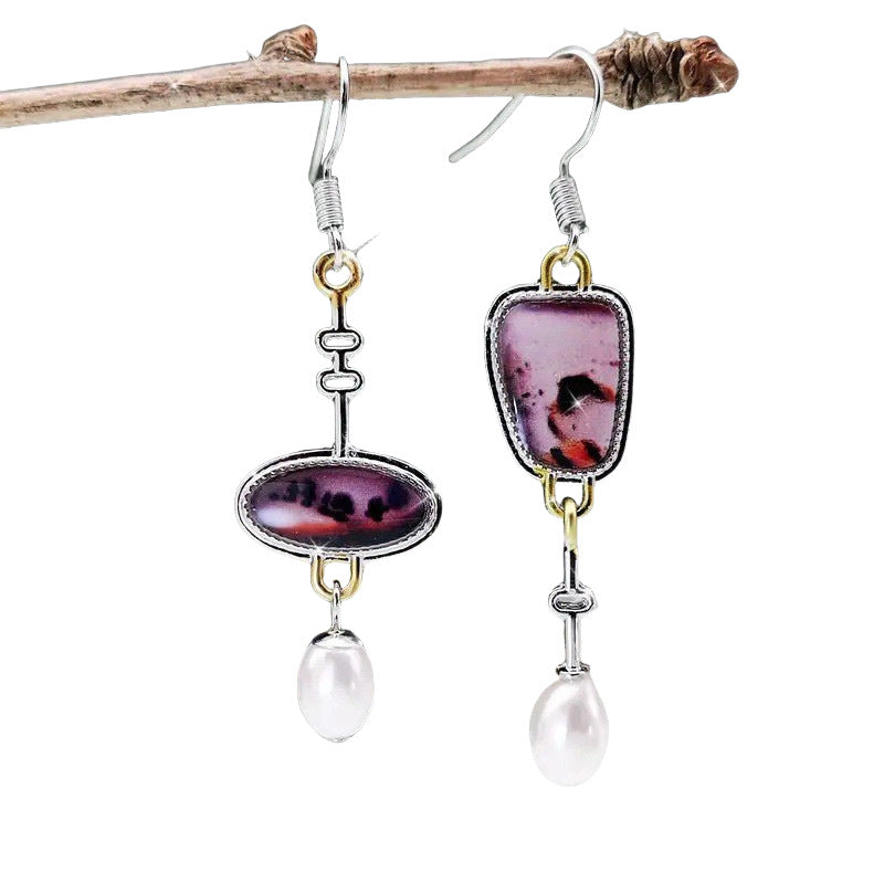 Prachtige Parel Oorbel met unieke stijl