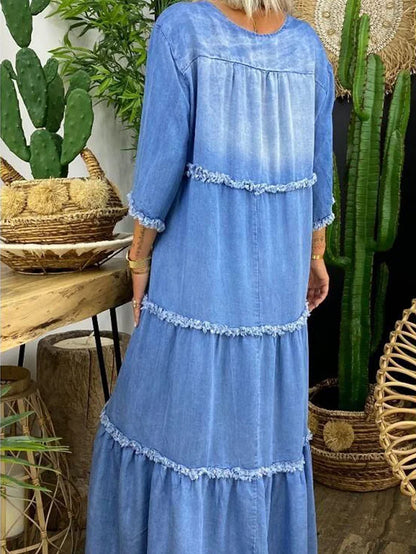 LD | Maxi jurk met V-hals