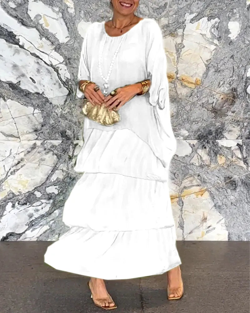 LD | Losse gelaagde maxi jurk