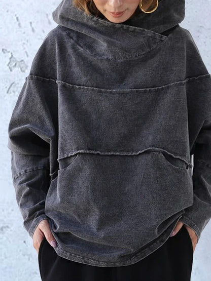 LD | Denim pullover hoodie