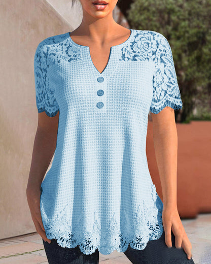 LD | Gestructureerde kanten blouse