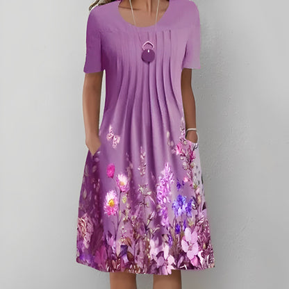 LD | Midi-jurk met bloemenprint