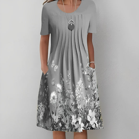 LD | Midi-jurk met bloemenprint