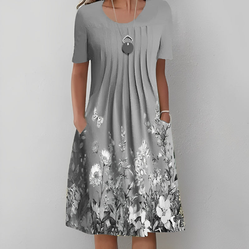 LD | Midi-jurk met bloemenprint