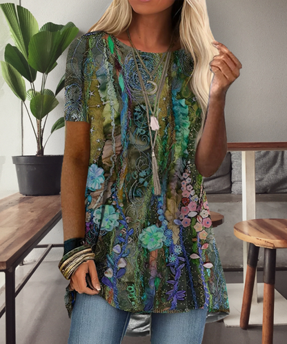 LD | Boho-geïnspireerd shirt met print