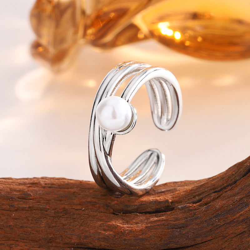 Delicaat ambachtelijke Parel Ring