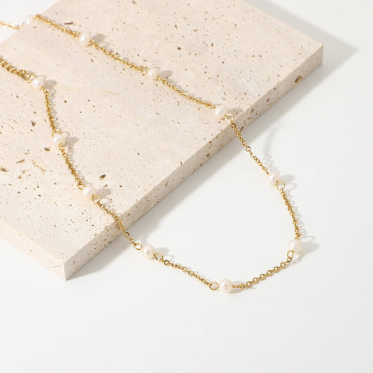 Handgemaakte vintage Parel Ketting