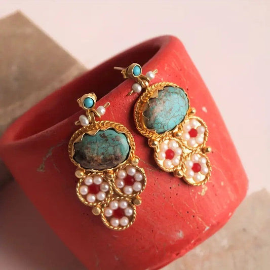 Prachtige Parel Oorbel met unieke stijl