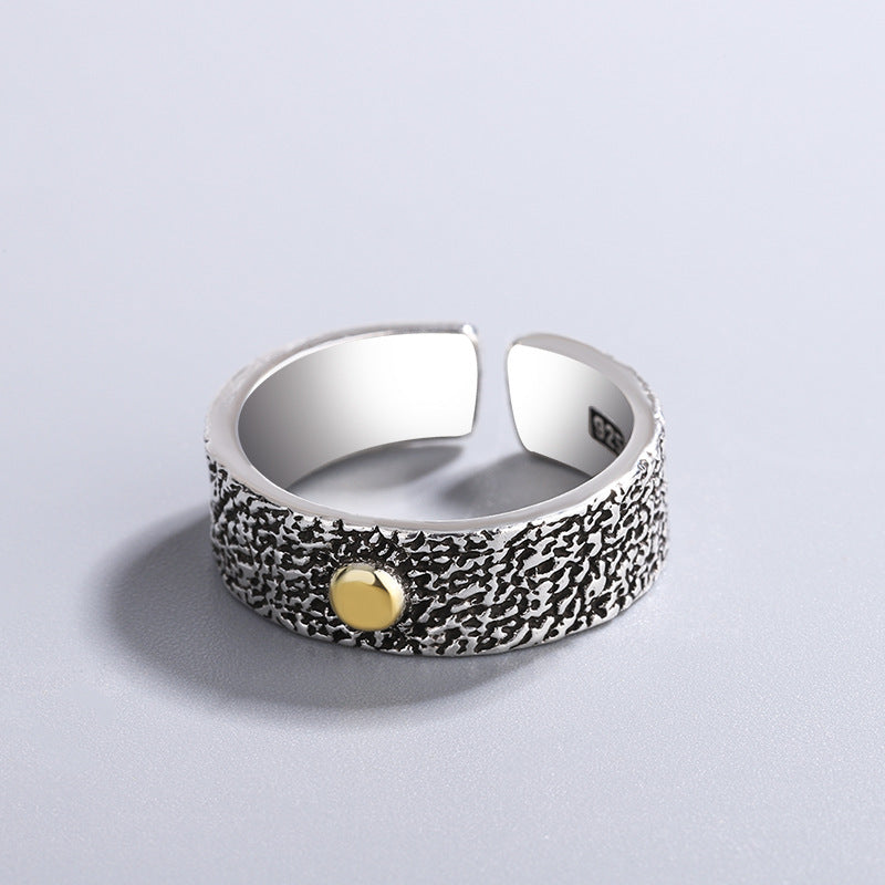 Handgemaakte vintage Zilveren Ring