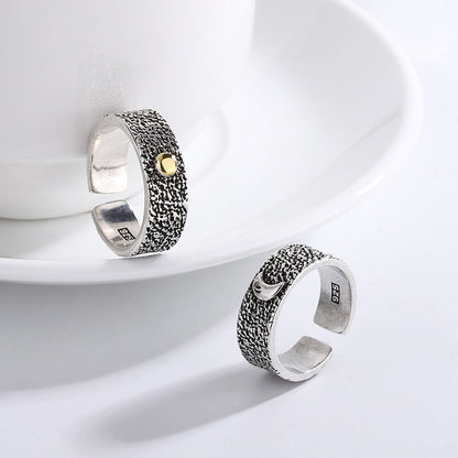 Handgemaakte vintage Zilveren Ring