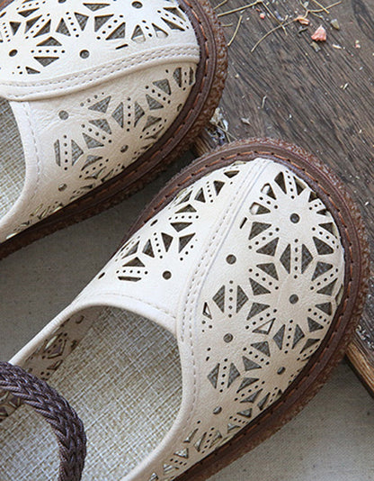 LD | Floral cut-out slip-on schoenen