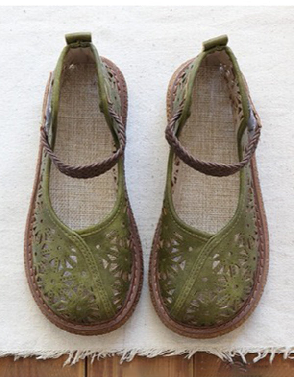 LD | Floral cut-out slip-on schoenen