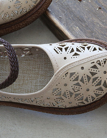 LD | Floral cut-out slip-on schoenen