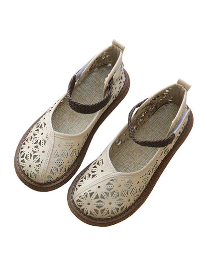 LD | Floral cut-out slip-on schoenen