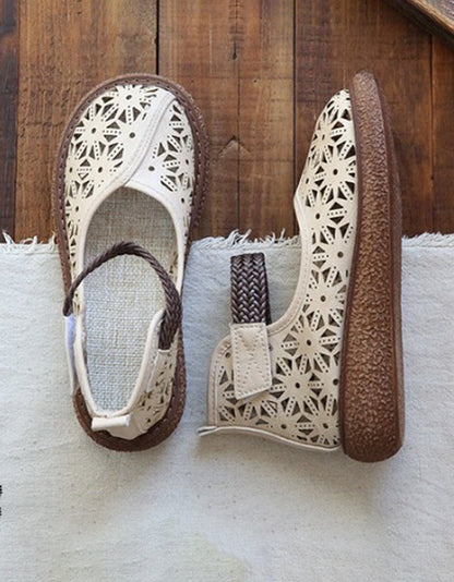 LD | Floral cut-out slip-on schoenen