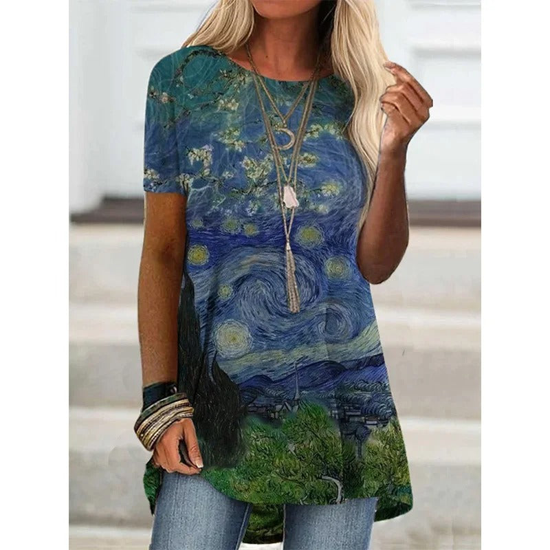 LD | Boho-geïnspireerd shirt met print